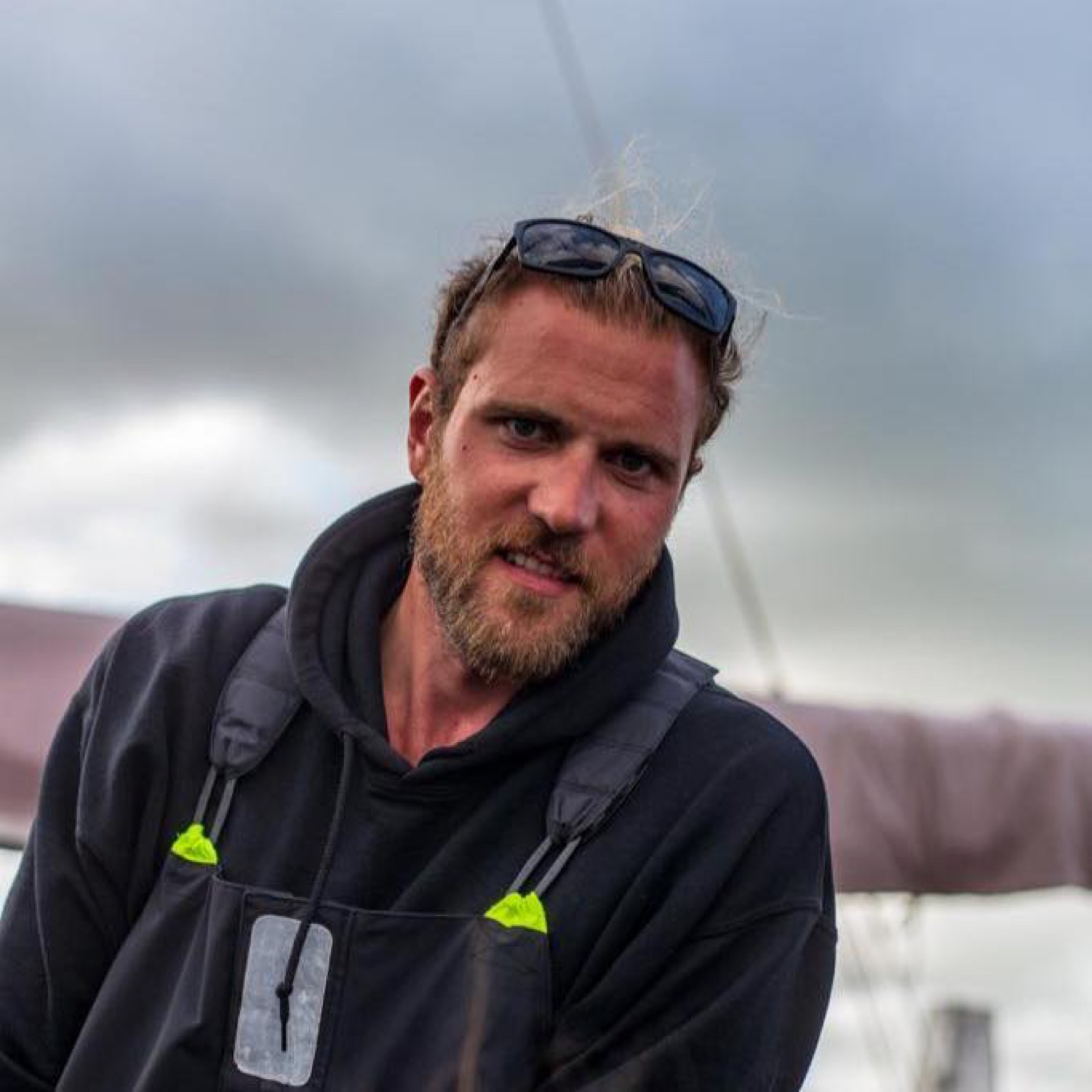 Fabio Andreatta sailor portrait on deck of a traditional vessel