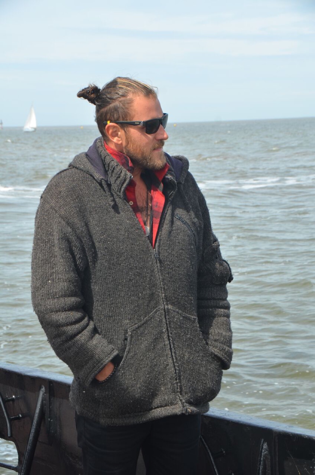 Fabio Andreatta portrait by the sea in Friesland during his sailing years